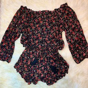 Floral Off-Shoulder Romper